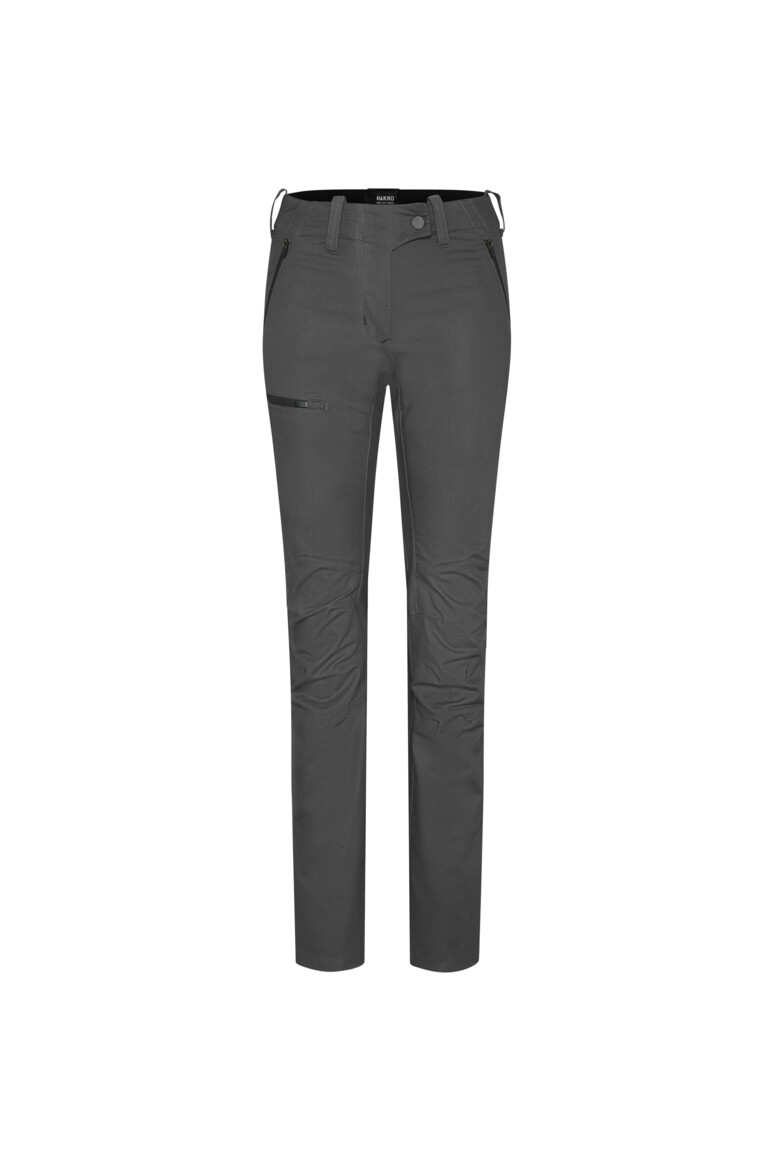 HAKRO 710 Damen Performancehose ECO in Karbongrau – Vorderansicht