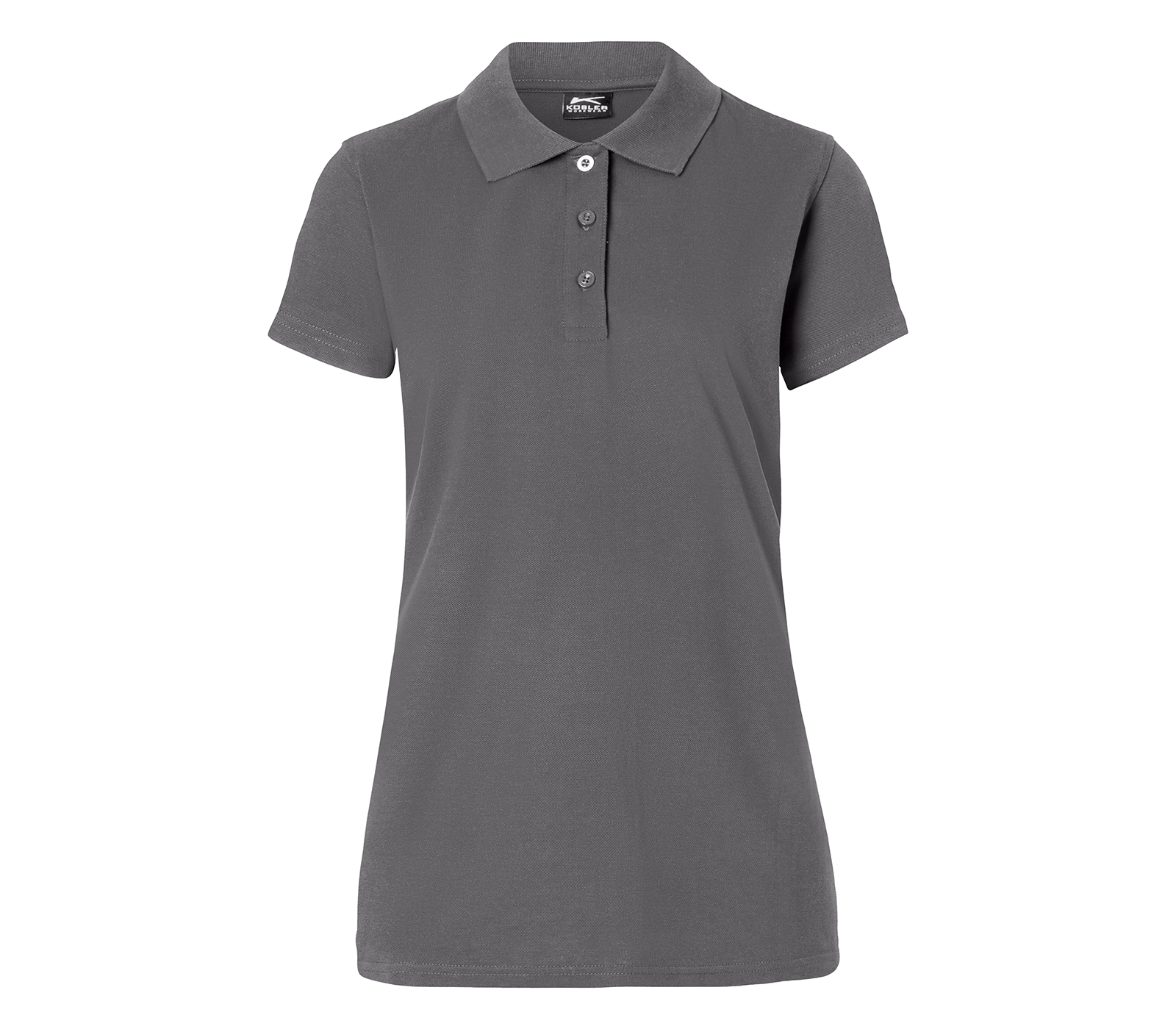 KÜBLER SHIRTS Polo Damen in Anthrazit – Vorderansicht