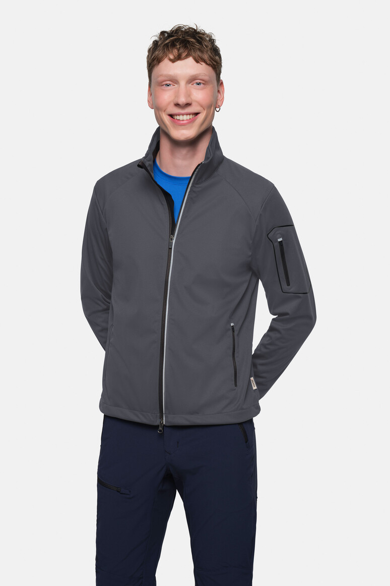 HAKRO 856 Light-Softshelljacke in Anthrazit – Modellansicht
