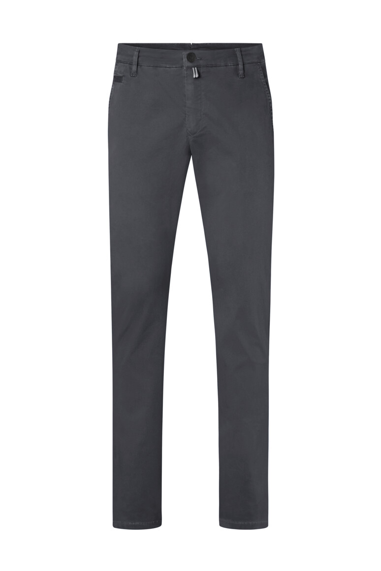 HAKRO 707 Chinohose X-Stretch in Karbongrau – Vorderansicht