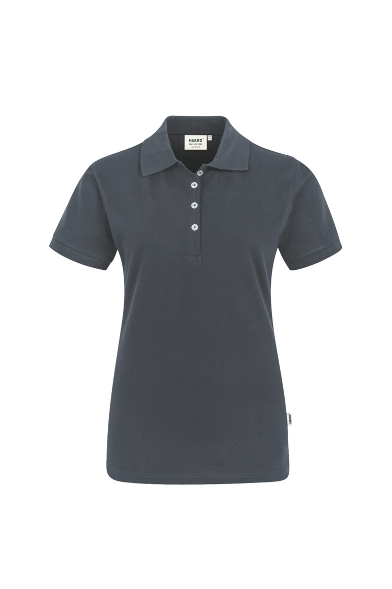 HAKRO 222 Damen Poloshirt Stretch in Anthrazit – Vorderansicht