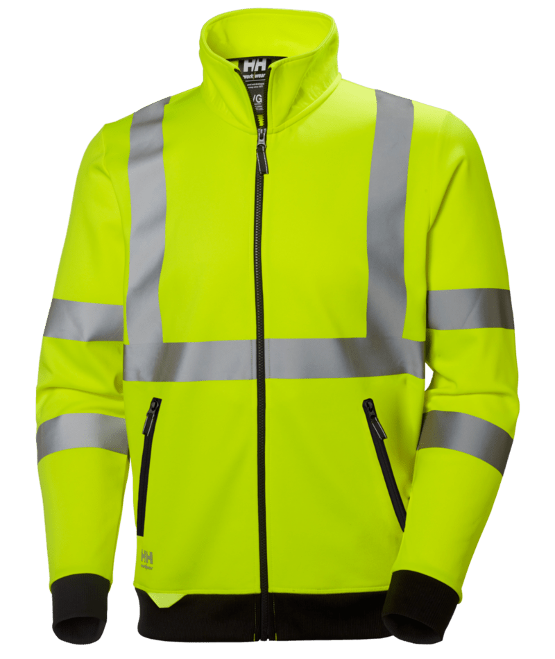 Helly Hansen Workwear ADDVIS ZIP SWEATSHIRT in Gelb – Vorderansicht