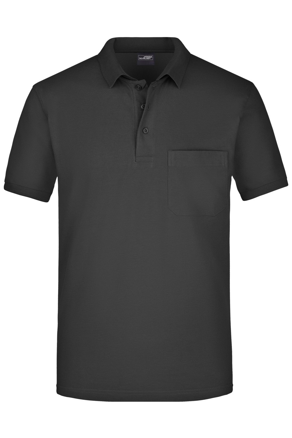 Daiber Men's Polo Pocket in Black – Vorderansicht