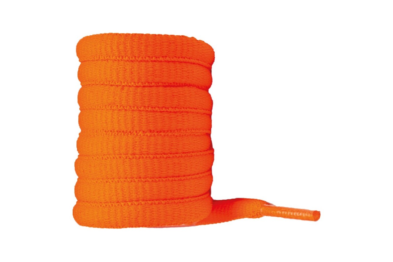 BAAK Schnürsenkel Neon Orange 100cm Senkel Neon Orange in Neon Orange – Vorderansicht