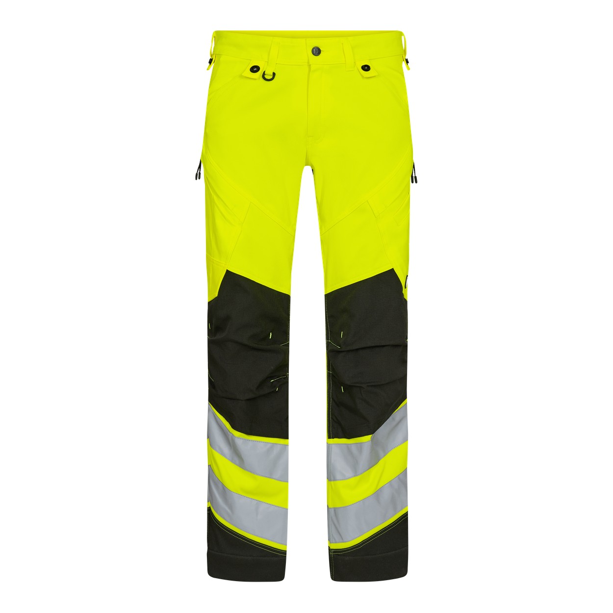 ENGEL Safety 2544-314 Arbeitshose mit 2-Wege-Stretch in Gelb/Schwarz – Vorderansicht