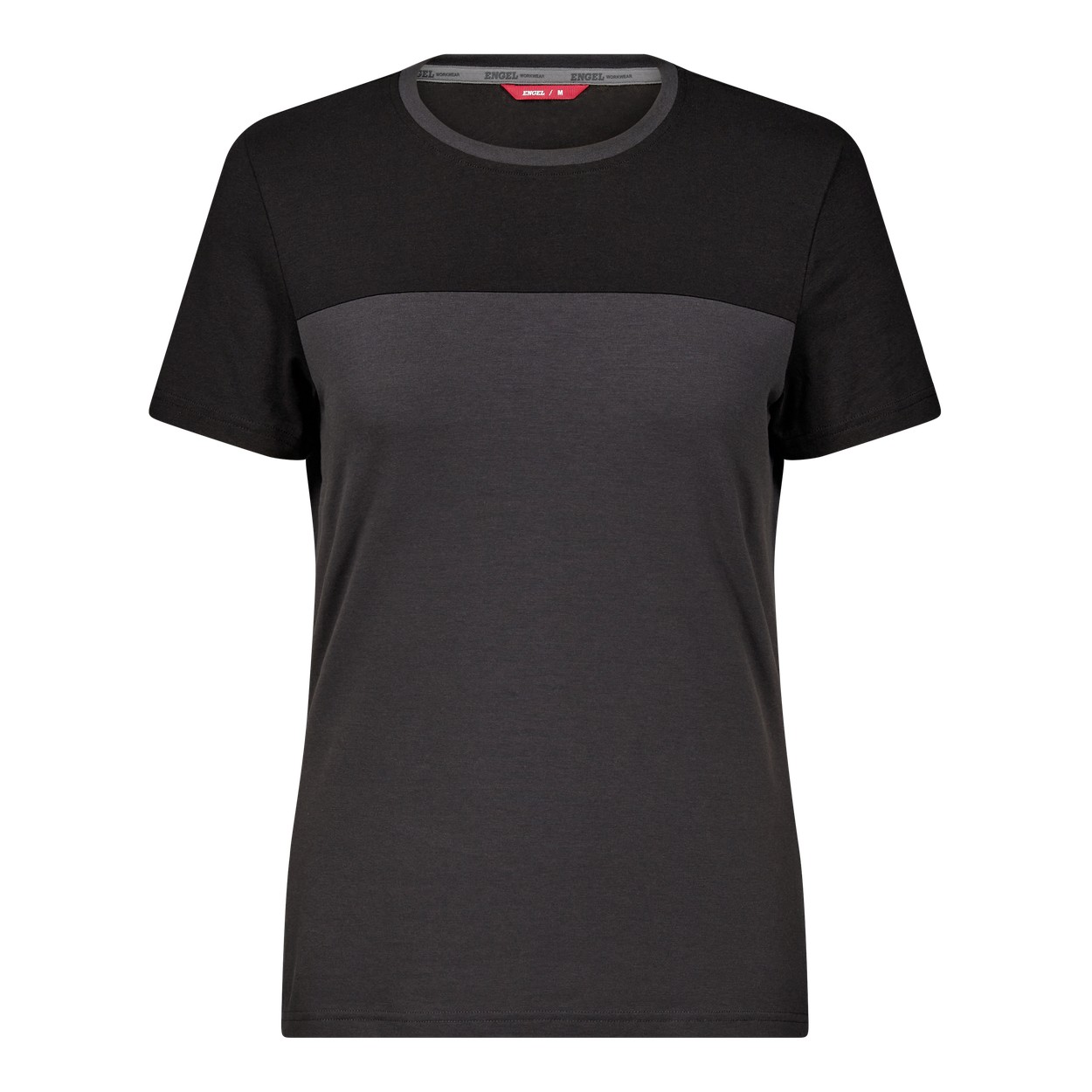 ENGEL Entire 9334-243 Damen T-Shirt in Anthrazitgrau/Schwarz – Vorderansicht