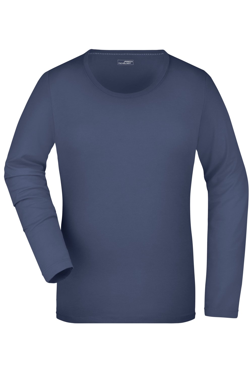 Daiber Ladies' Stretch Shirt Long-Sleeved in Navy – Vorderansicht
