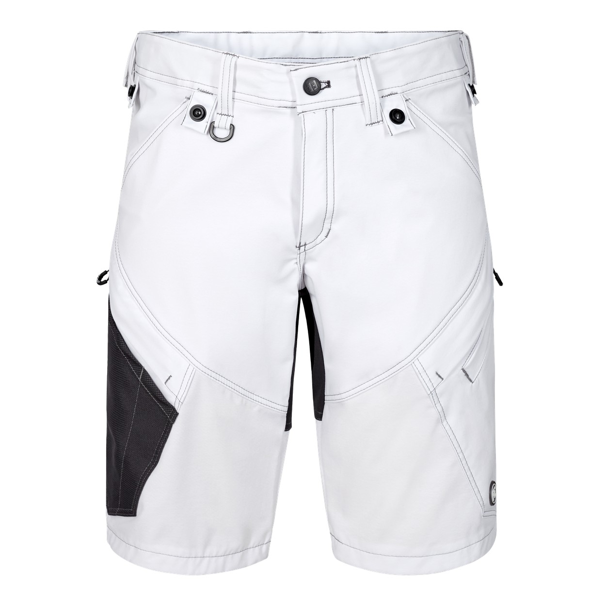 ENGEL X-treme 6366-417 Arbeitsshorts mit 4-Wege-Stretch in Weiss – Vorderansicht