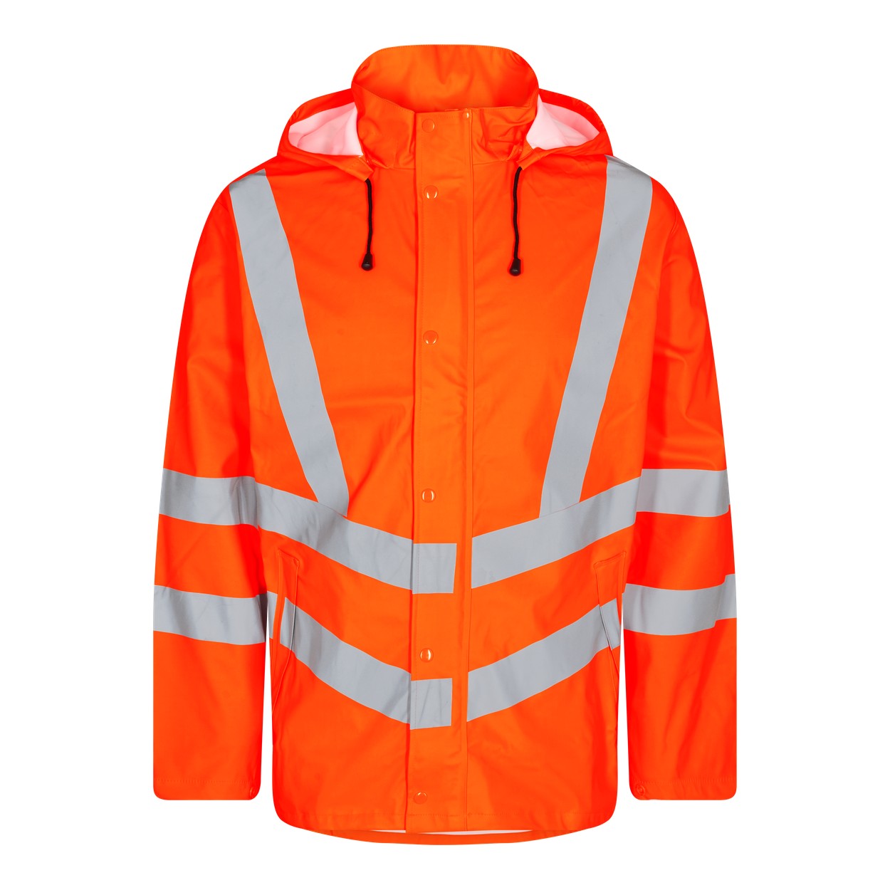 ENGEL Safety 1921-102 Regenjacke in Hi-Vis Orange – Vorderansicht