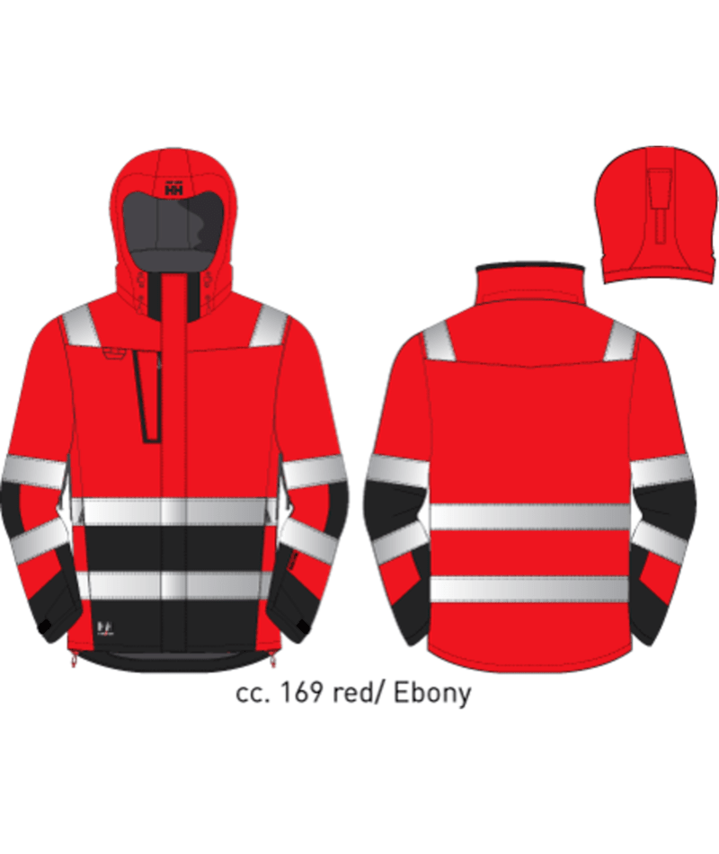 Helly Hansen Workwear ALNA 2.0 SHELL JACKET in Rot/Anthrazit – Vorderansicht