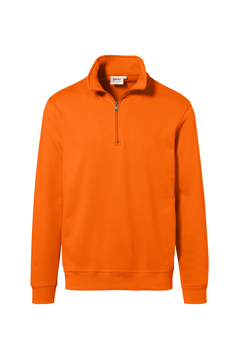 HAKRO 451 Zip-Sweatshirt Premium in Orange – Vorderansicht