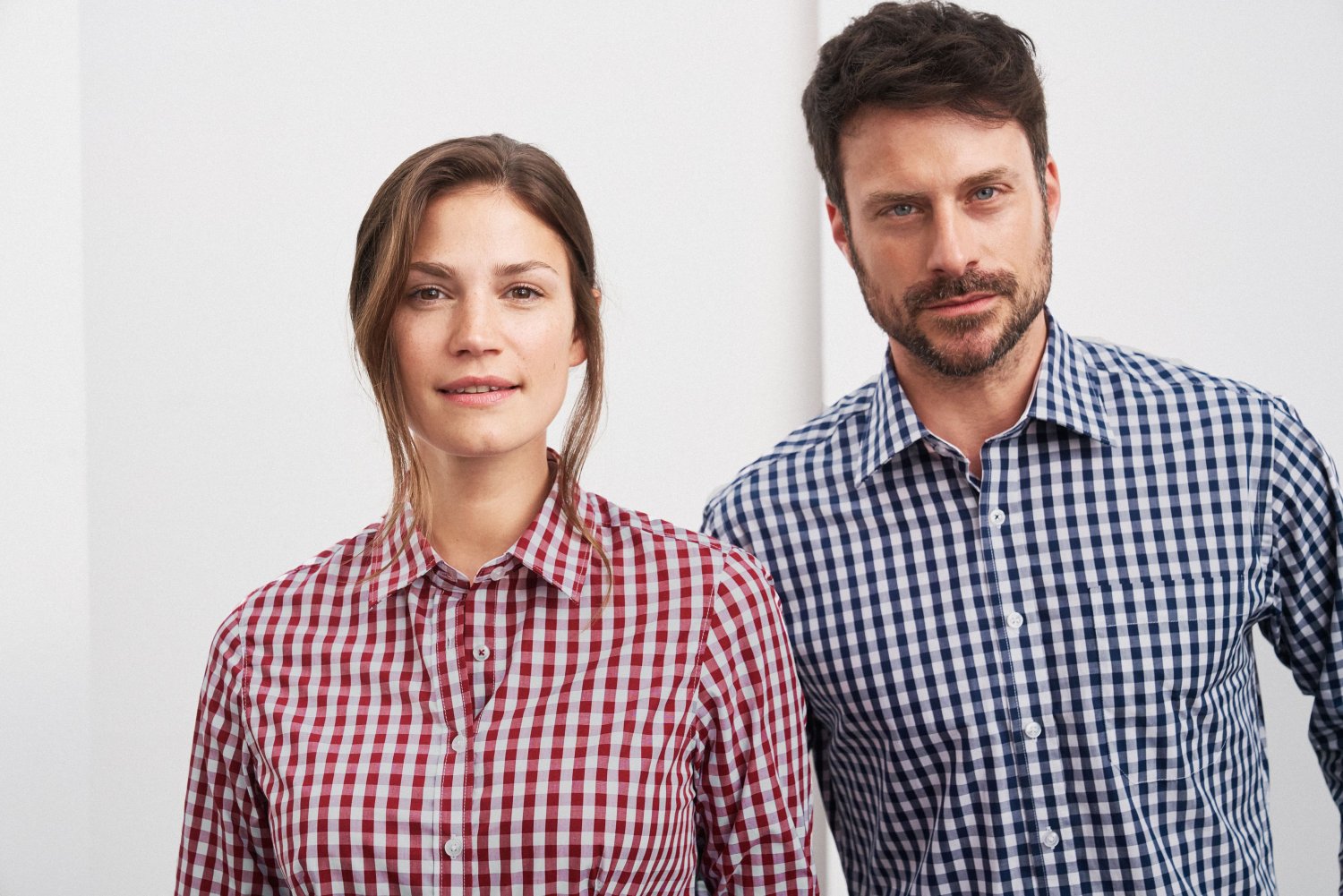 Daiber Men's Checked Shirt in Black/White – Modellansicht