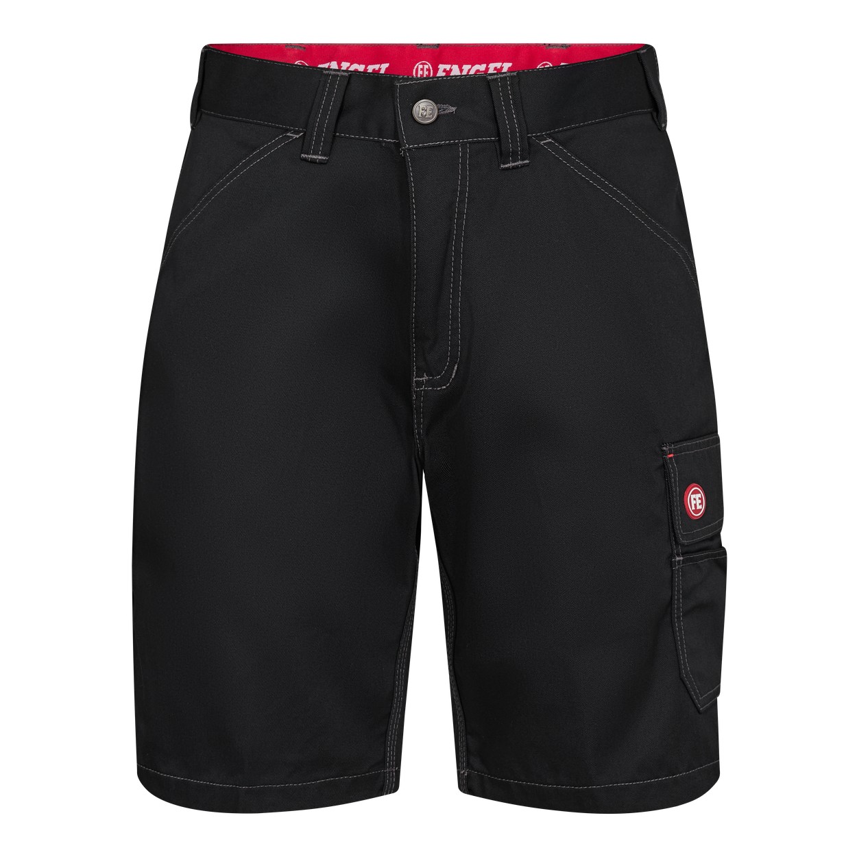 ENGEL Combat 6760-630 Arbeitsshorts in Schwarz – Vorderansicht