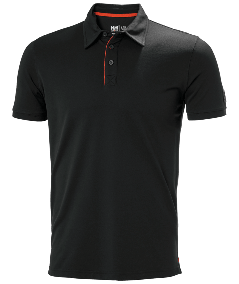 Helly Hansen Workwear TECH POLO in Schwarz – Vorderansicht