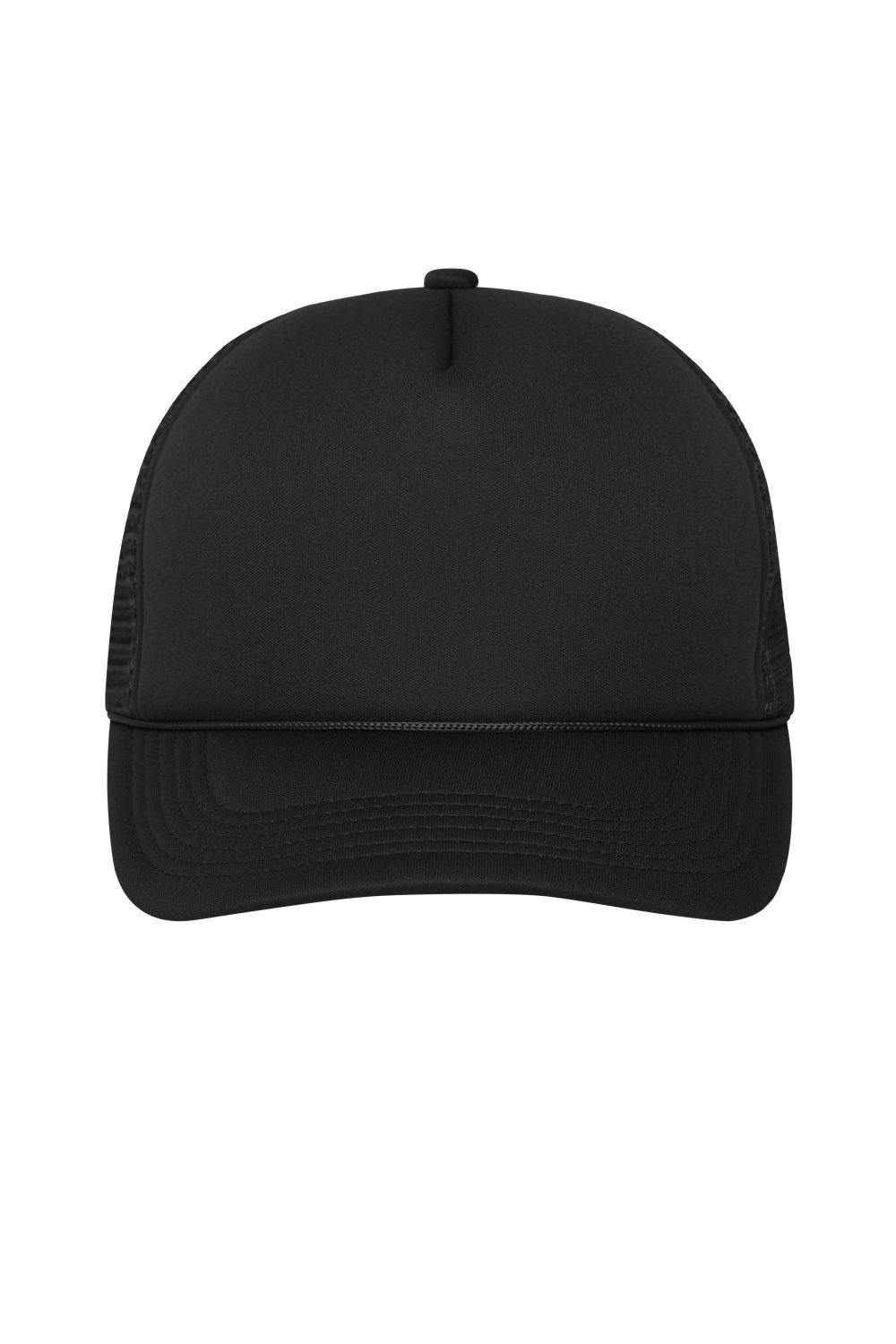 Daiber 5 Panel Retro Mesh Cap in Black/Black – Vorderansicht