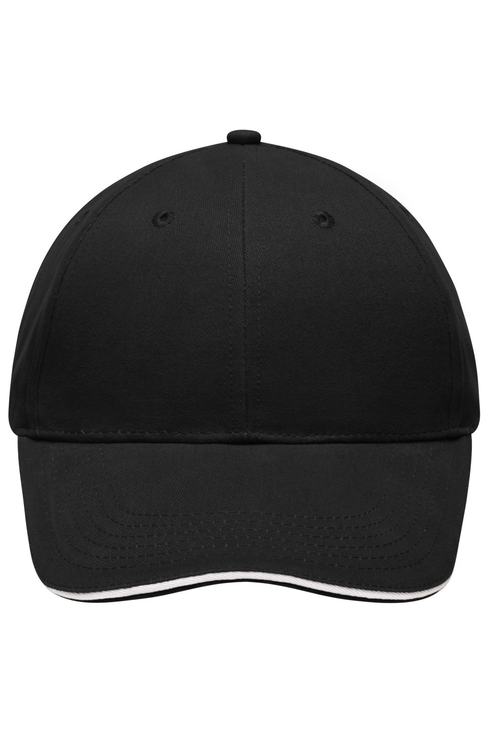 Daiber Light Brushed Sandwich Cap in Black/White – Vorderansicht