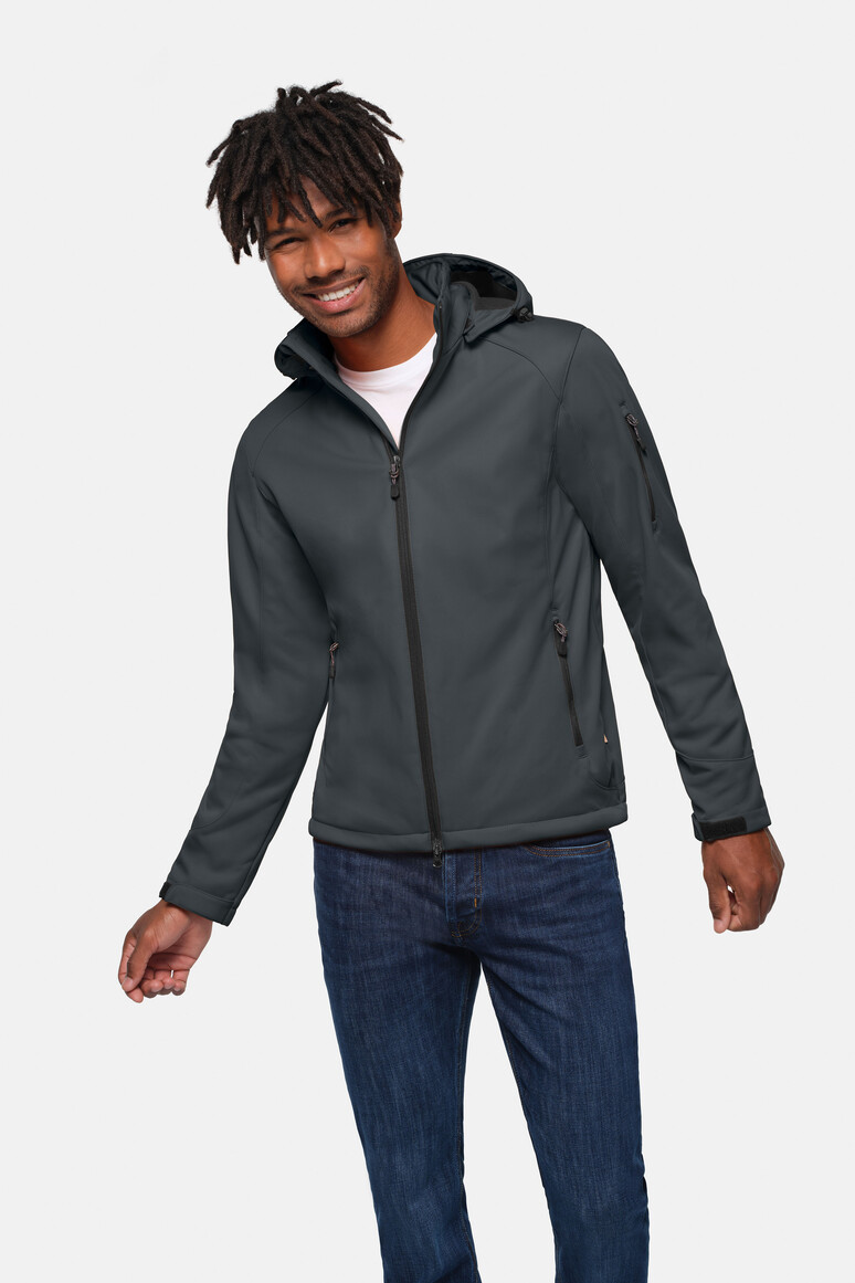 HAKRO 848 Softshelljacke in Anthrazit – Modellansicht