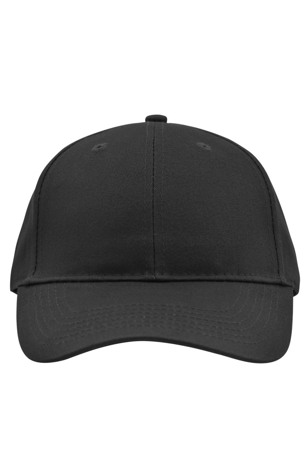Daiber Brushed 6 Panel Cap in Black – Vorderansicht