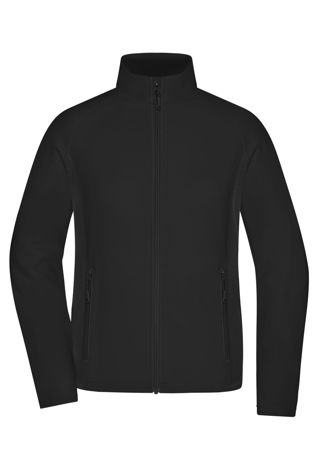 Daiber Ladies' Stretchfleece Jacket in Black/Black – Vorderansicht