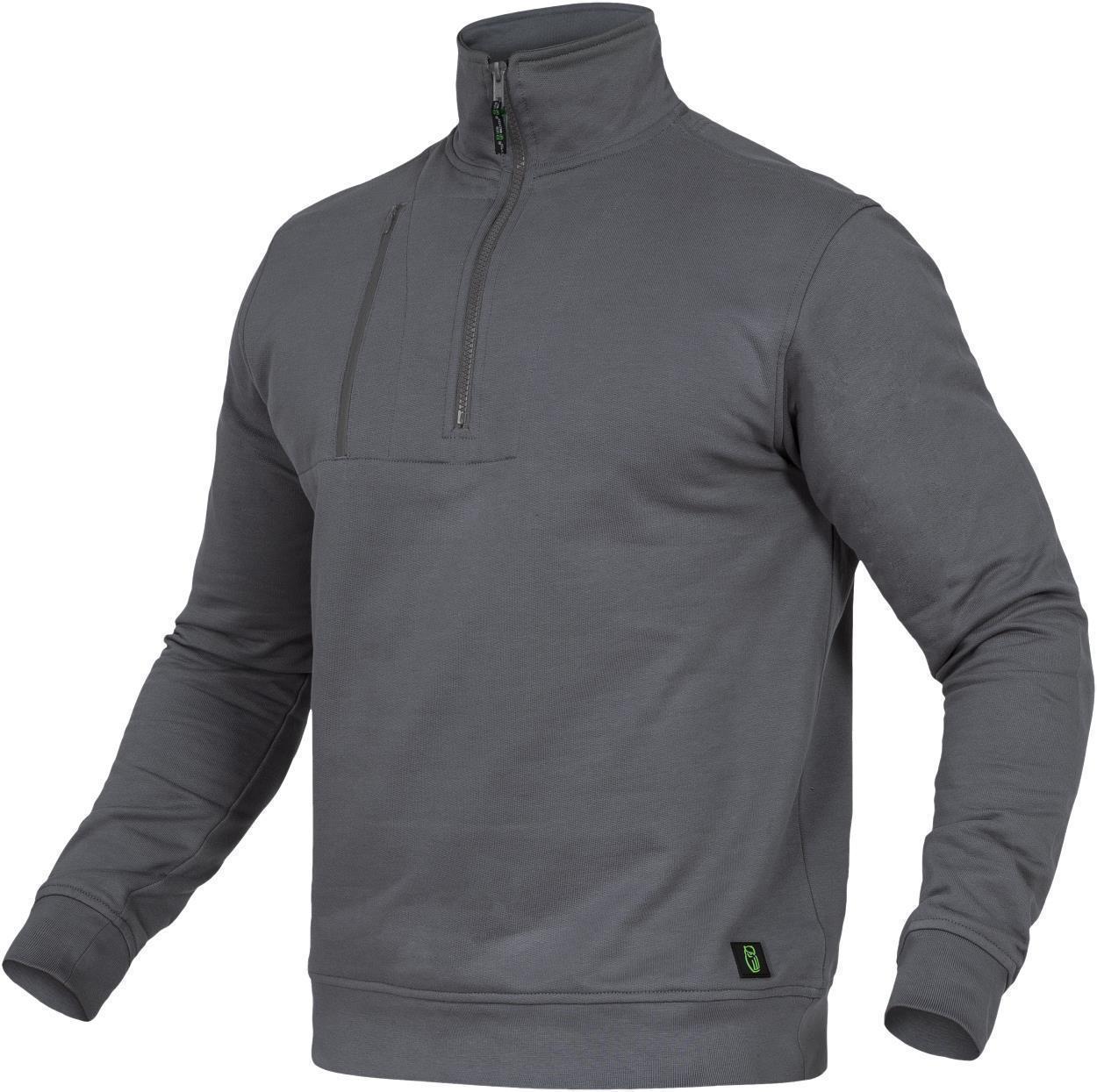 Leibwächter Zip-Sweater Paul FLEXR Flex Line in Grau – Vorderansicht