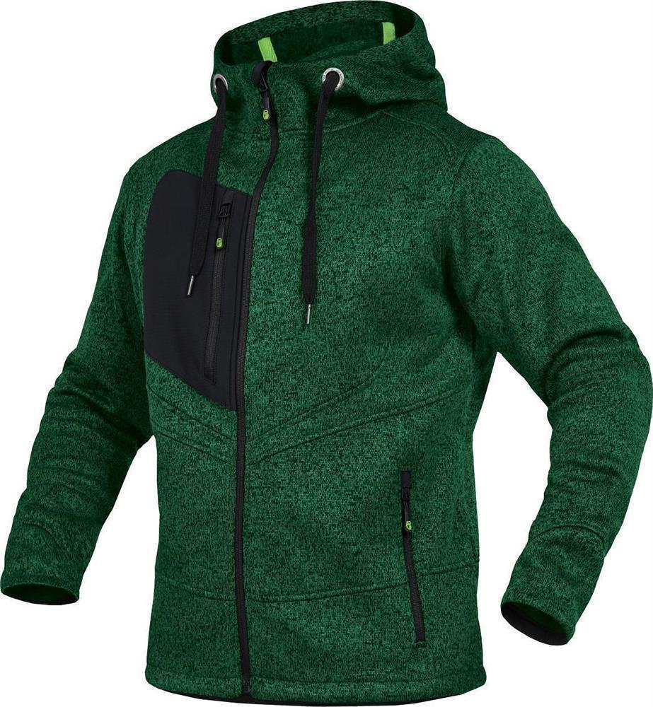 Leibwächter Strickjacke Casual Line Unisex in Grün – Vorderansicht
