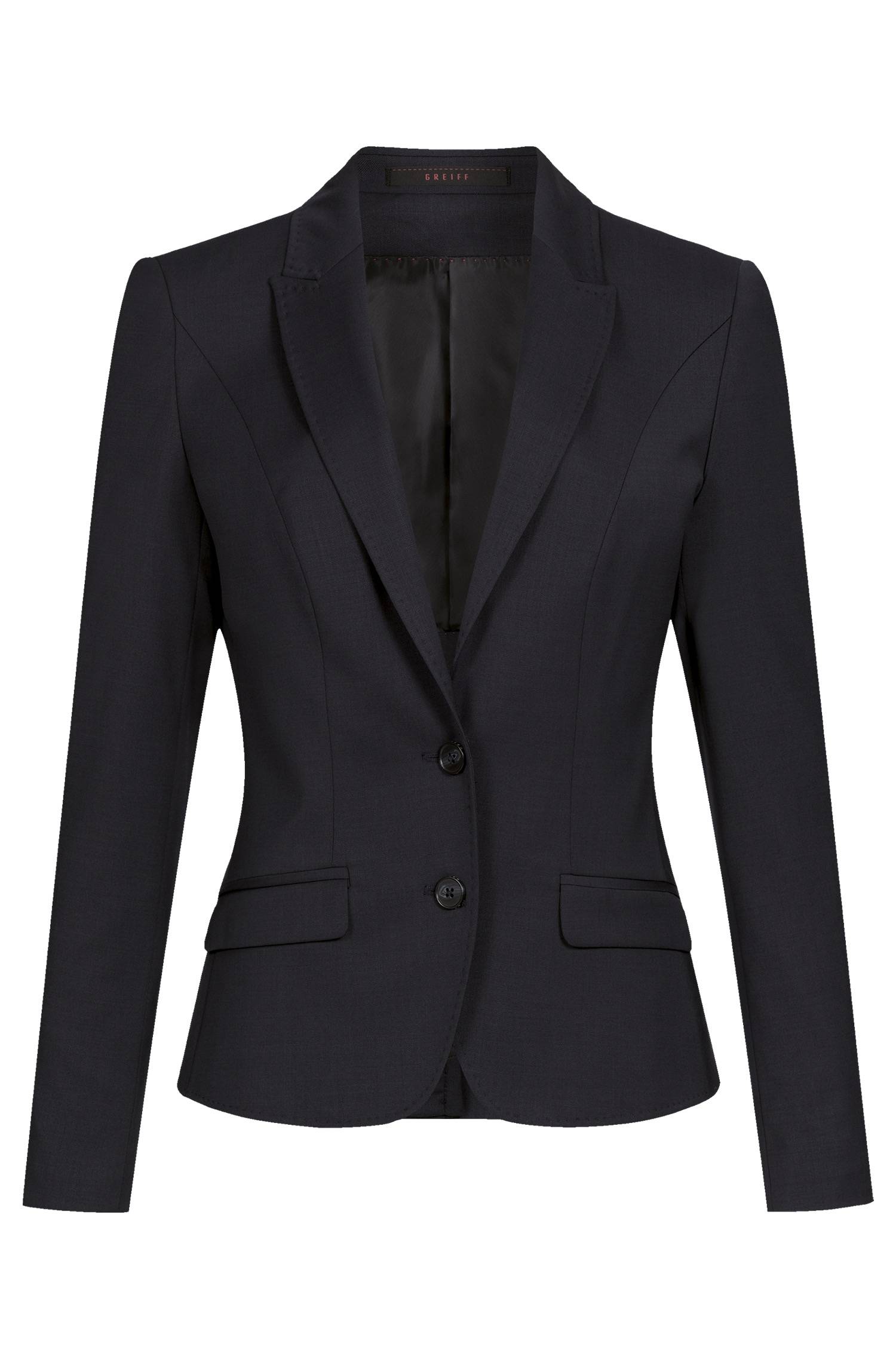 Greiff Damen-Blazer SF Modern 37.5 in Schwarz – Vorderansicht