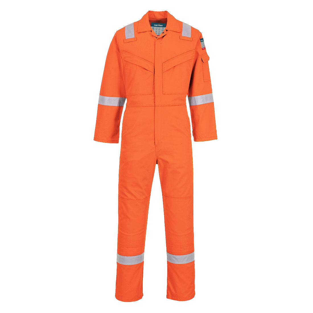 Portwest Bizflame Work Lightweight FR Coverall in Orange – Vorderansicht
