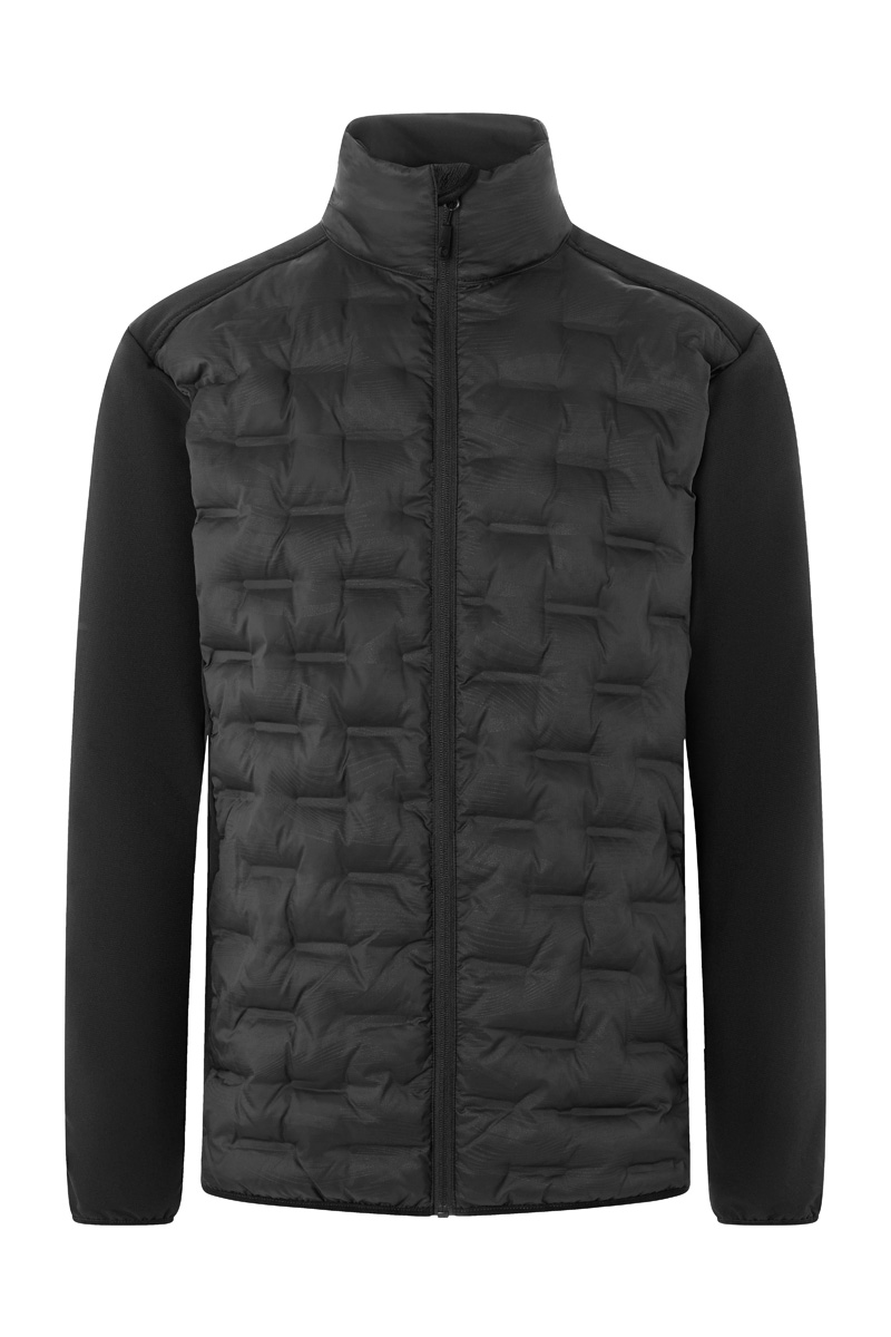Karlowsky Herren Hybrid-Jacke Outdoor-Pro in Schwarz – Vorderansicht