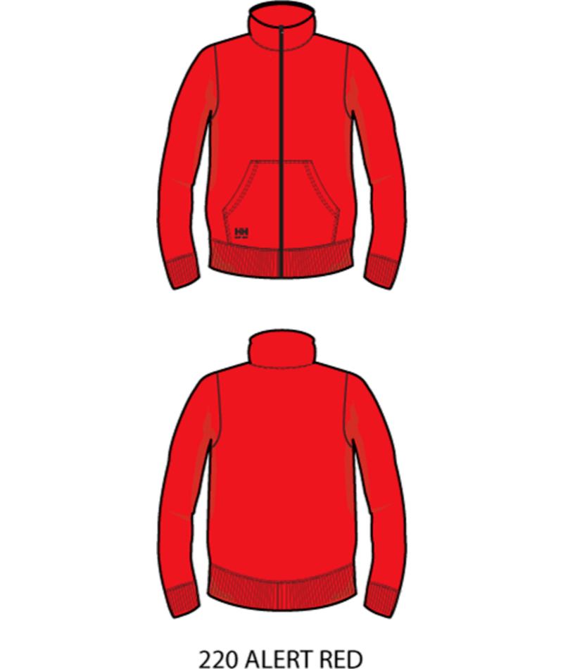 Helly Hansen Workwear CLASSIC ZIP SWEATSHIRT in Signal Rot – Vorderansicht