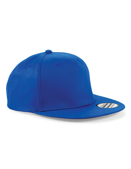 Beechfield 5 Panel Snapback Rapper Cap in Bright Royal – Vorderansicht
