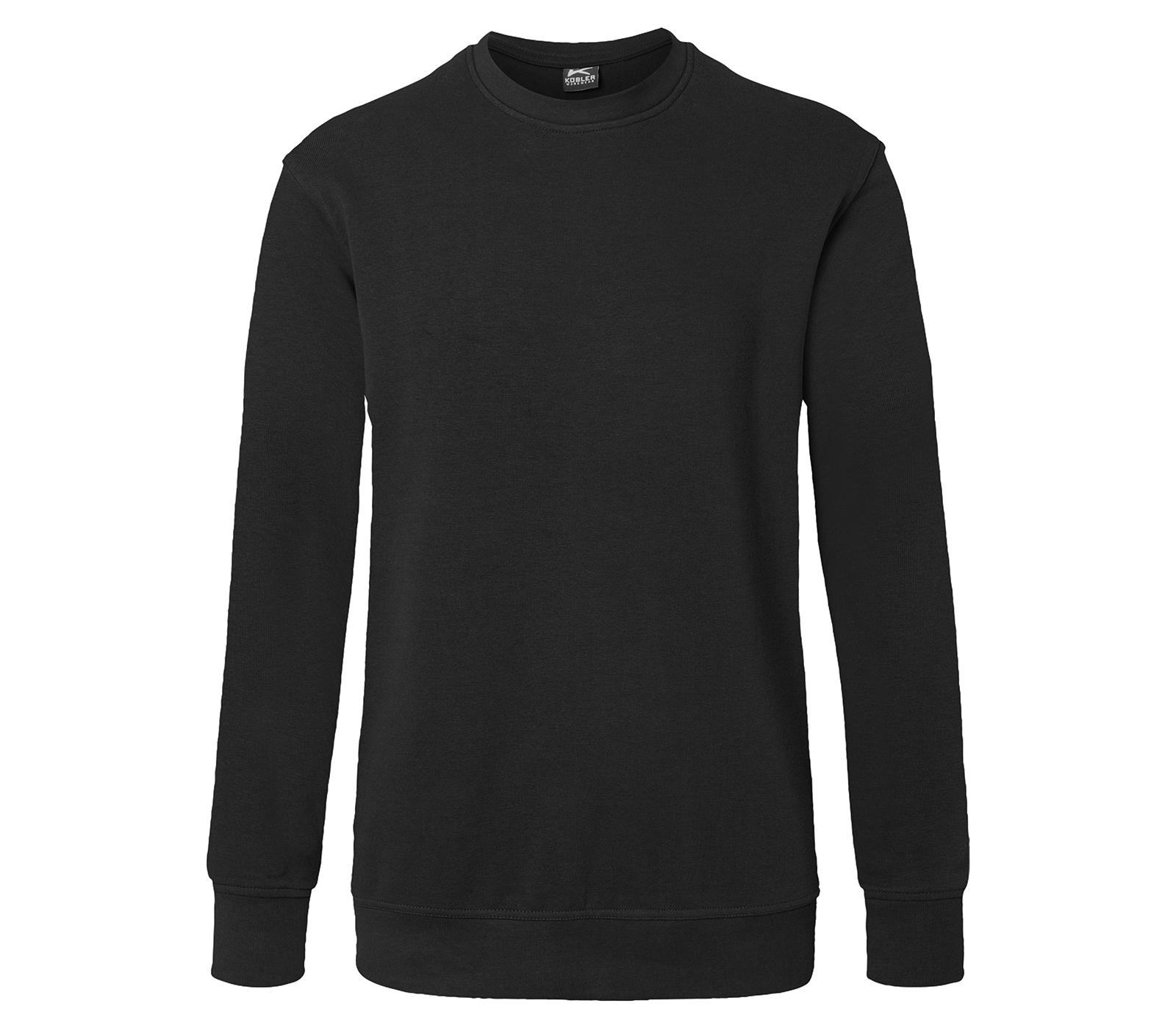 KÜBLER SHIRTS Sweatshirt in Schwarz – Vorderansicht
