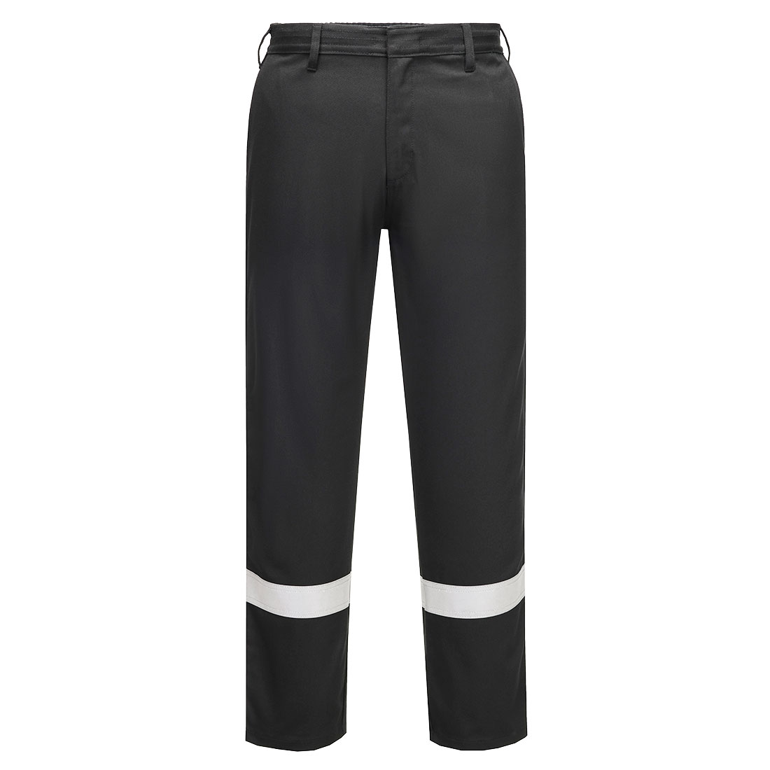 Portwest Bizweld Work FR Trousers in Schwarz – Vorderansicht