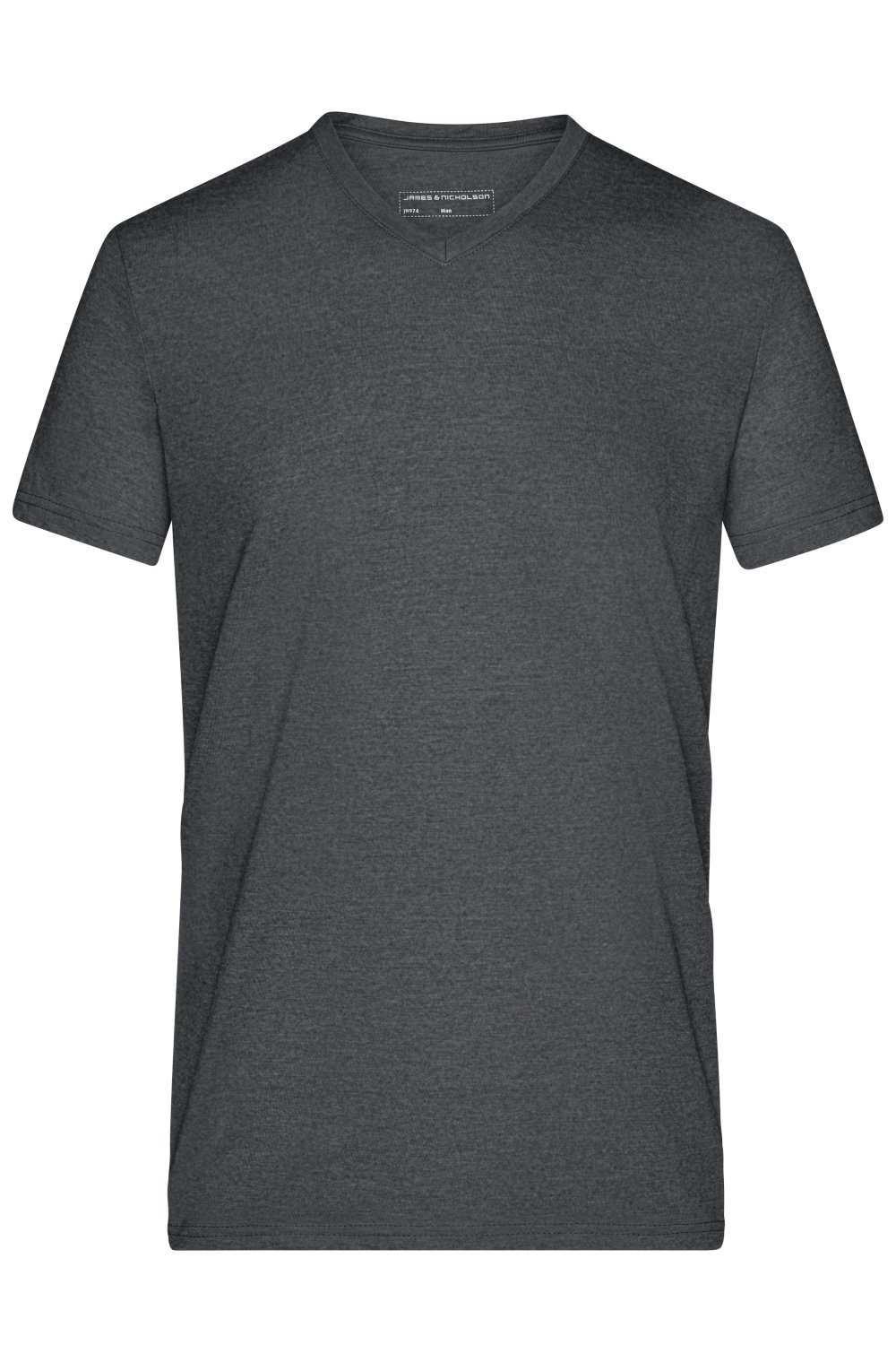 Daiber Men's Heather T-Shirt in Black-Melange – Vorderansicht