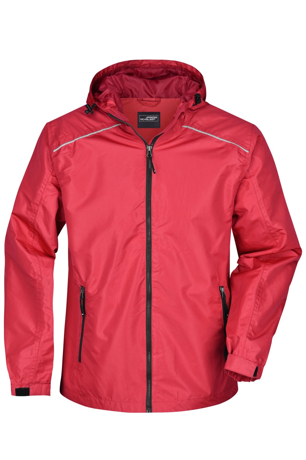 Daiber Men's Rain Jacket in Red/Black – Vorderansicht
