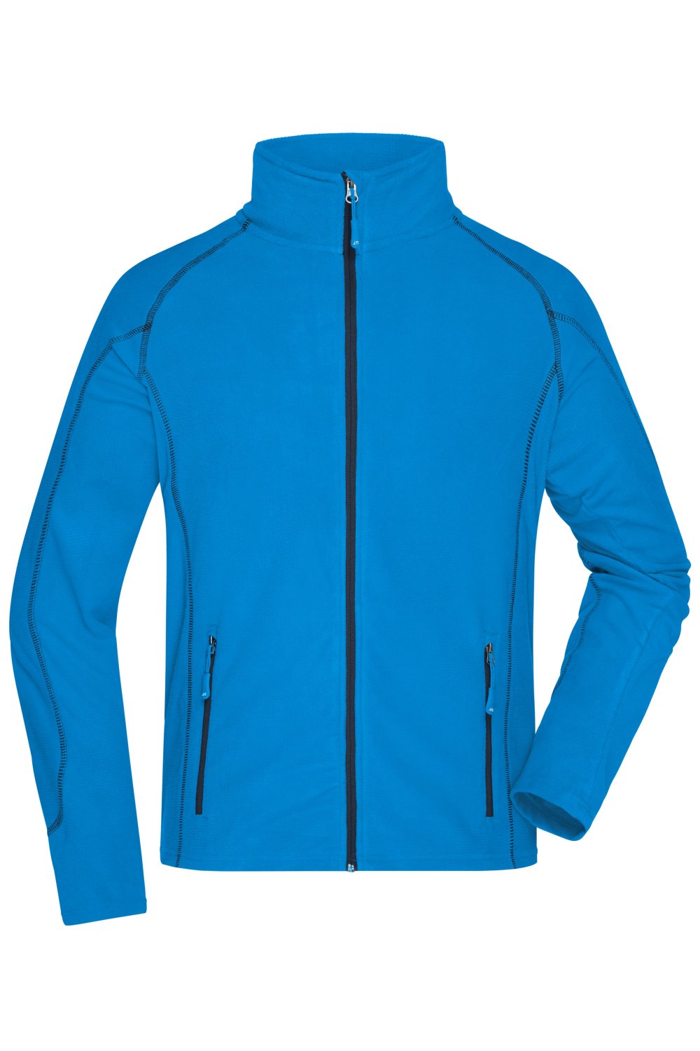 Daiber Men's Structure Fleece Jacket in Aqua/Navy – Vorderansicht