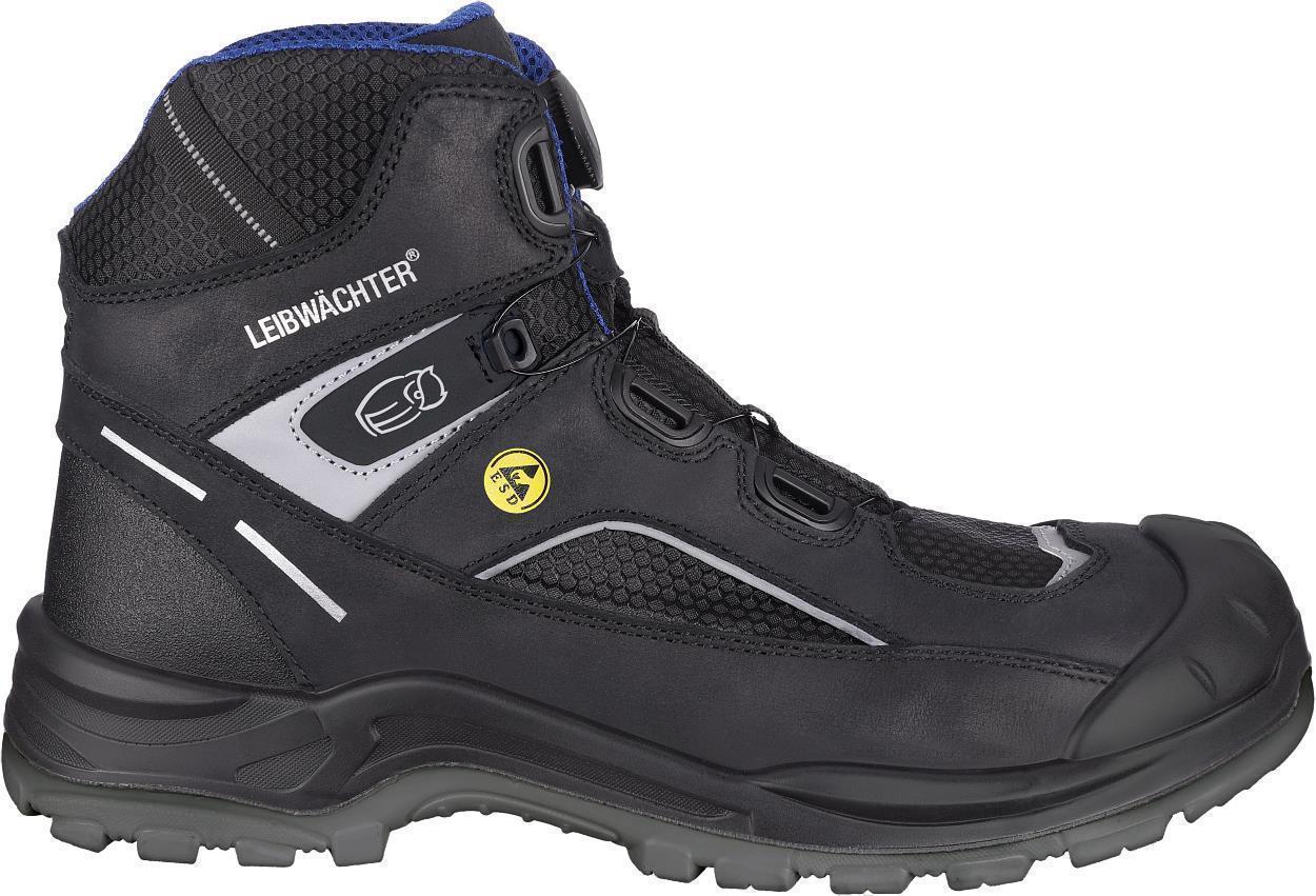 Leibwächter Stiefel niedrig S3S L6141 Porto in Schwarz – Vorderansicht