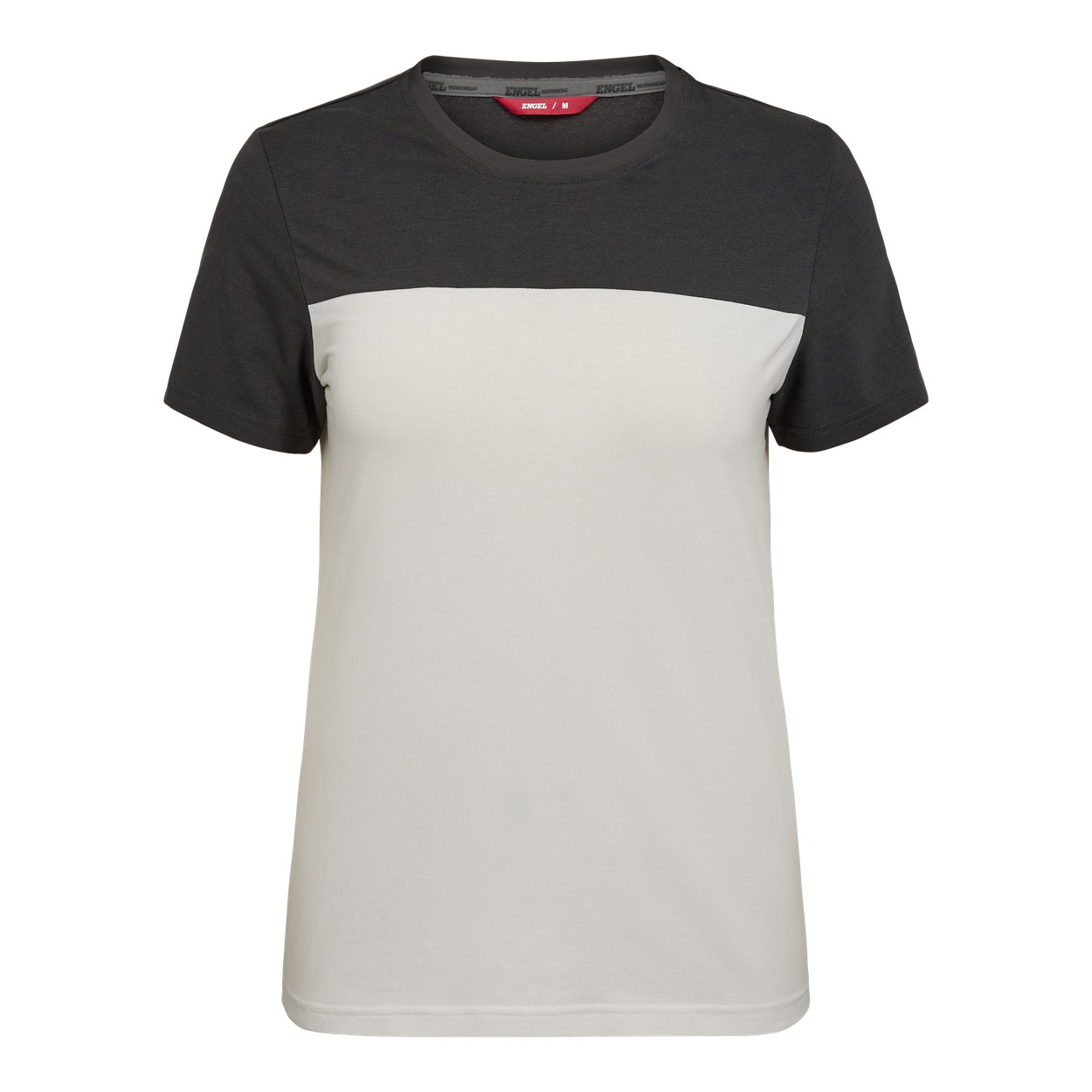 ENGEL Entire 9334-243 Damen T-Shirt in Bone White / Anthracite Grey – Vorderansicht