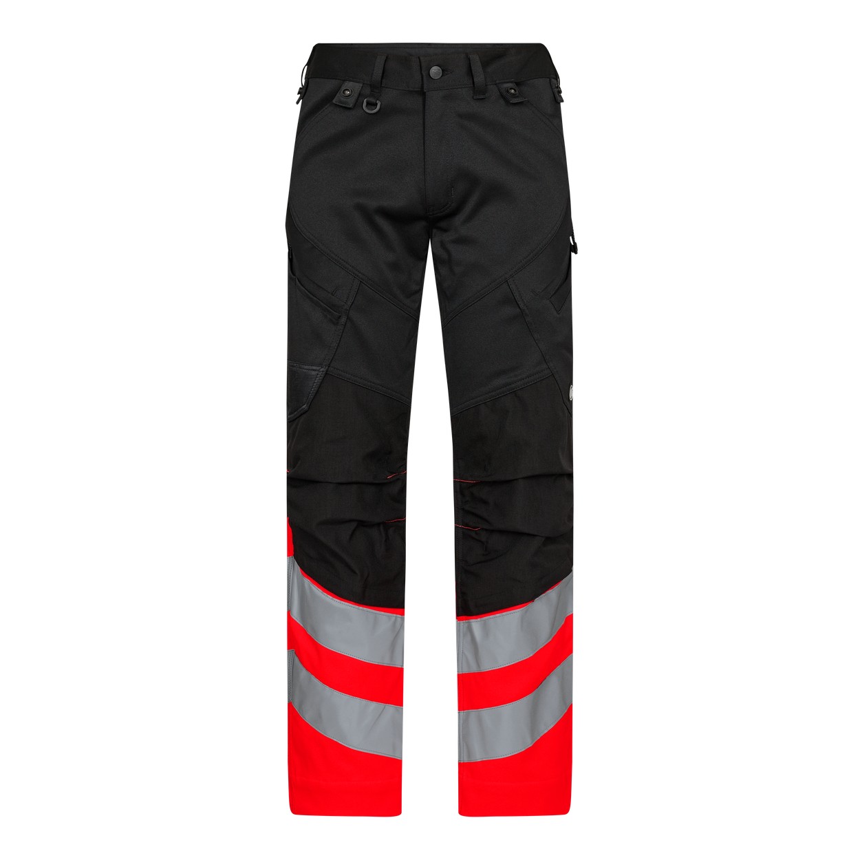 ENGEL Safety 2546-314 Arbeitshose mit 2-Wege-Stretch in Schwarz/Rot – Vorderansicht