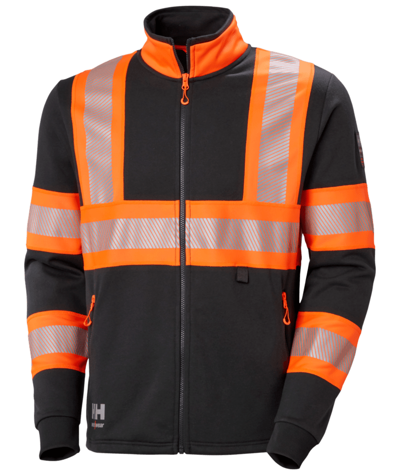 Helly Hansen Workwear ICU ZIP SWEATSHIRT in Orange/Anthrazit – Vorderansicht