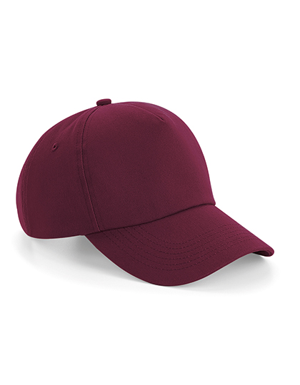 Beechfield Authentic 5 Panel Cap in Burgundy – Vorderansicht