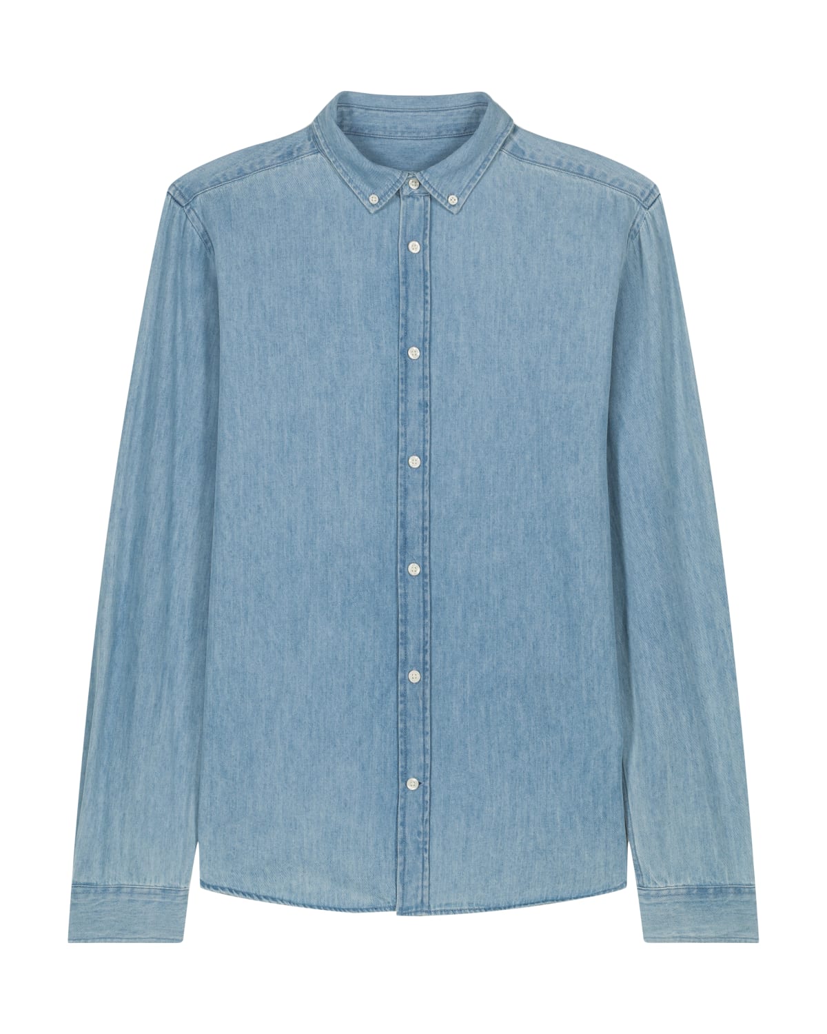 Stanley Stella Stanley Denim Shirt in Light Wash – Vorderansicht