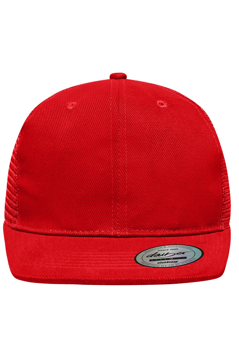 Daiber 6 Panel Flat Peak Cap in Red – Vorderansicht