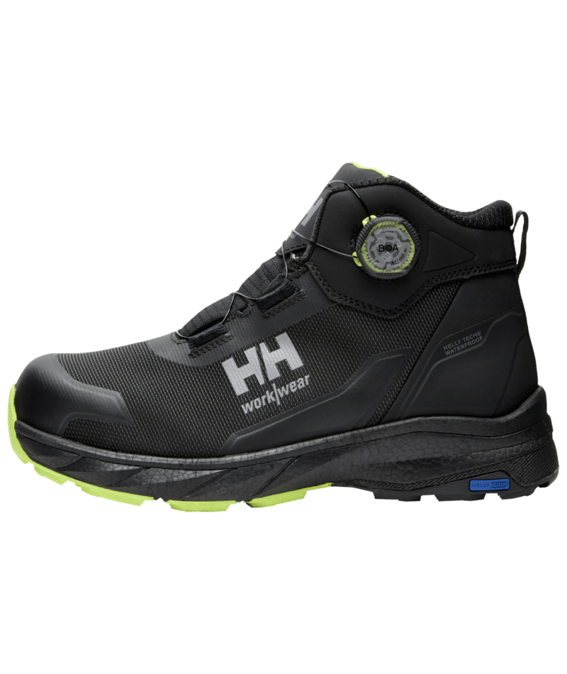 Helly Hansen Workwear MAGNI TRX MID BOA S7S in Schwarz/Dunkel Limette – Vorderansicht