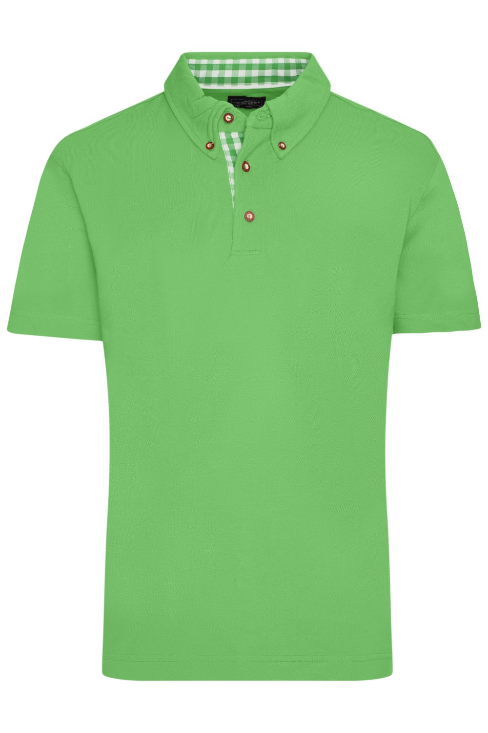 Daiber Men's Traditional Polo in Lime-Green/Lime-Green-White – Vorderansicht