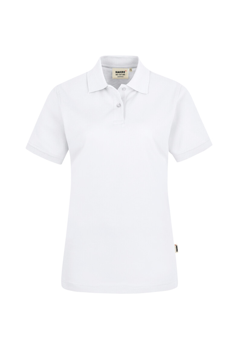 HAKRO 224 Damen Poloshirt Top in Weiß – Vorderansicht
