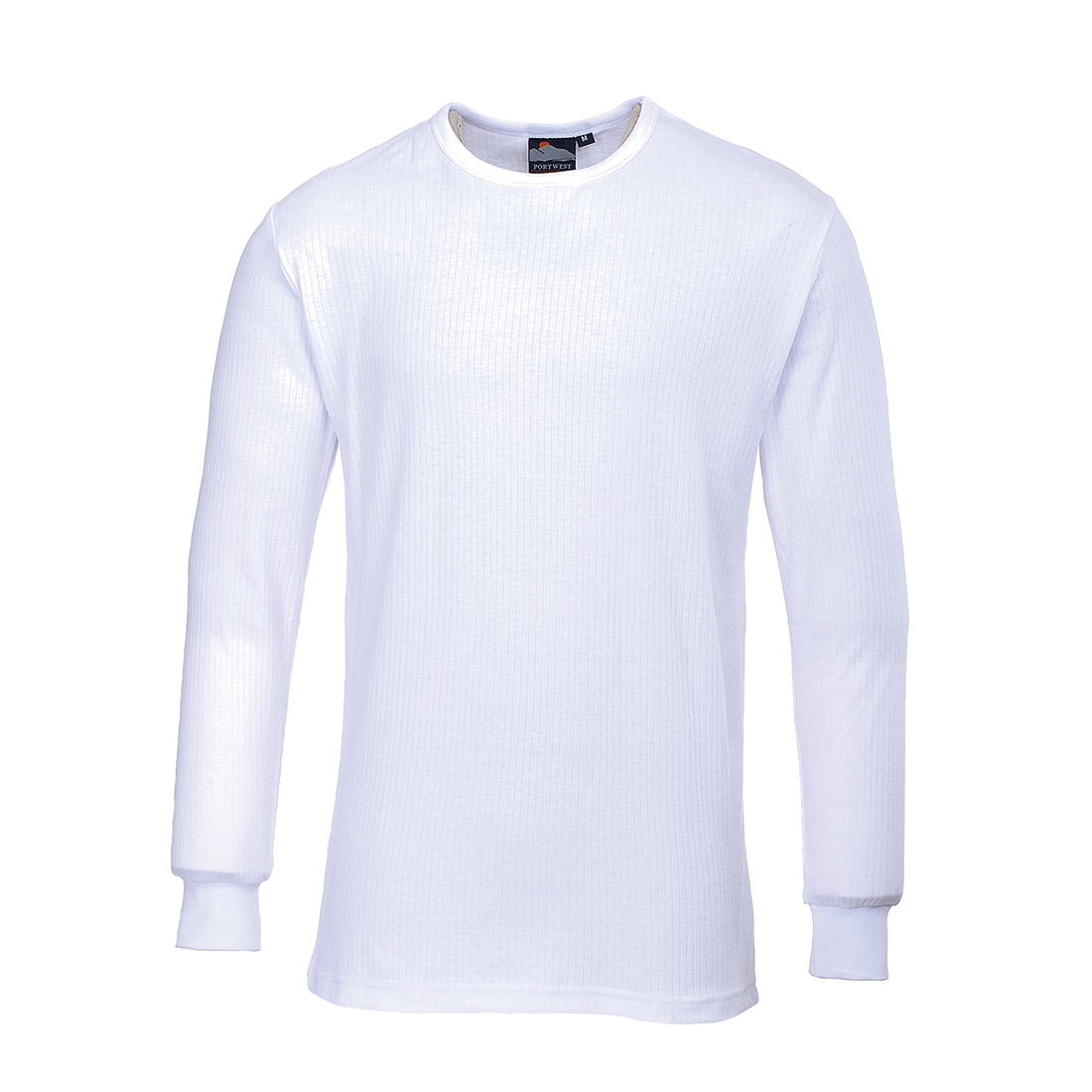 Portwest Thermal T-Shirt Long Sleeve in Weiß – Vorderansicht