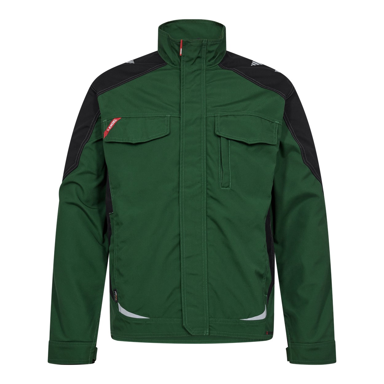 ENGEL Galaxy 1810-254 Arbeitsjacke in Grün/Schwarz – Vorderansicht