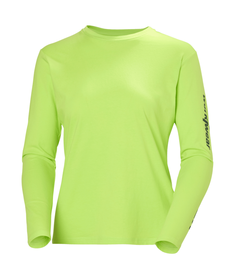 Helly Hansen Workwear W CLASSIC LOGO 2.0 LONGSLEEVE in Leucht Grün – Vorderansicht