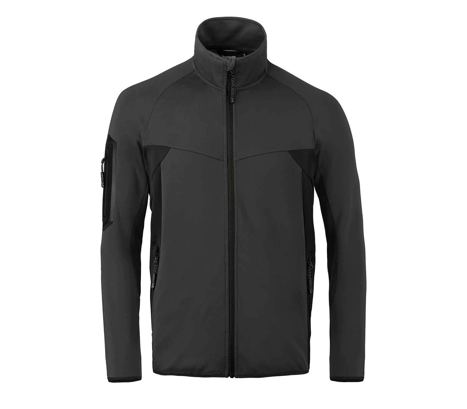 KÜBLER ATHLETIQ Stretchjacke in Anthrazit/Schwarz – Vorderansicht