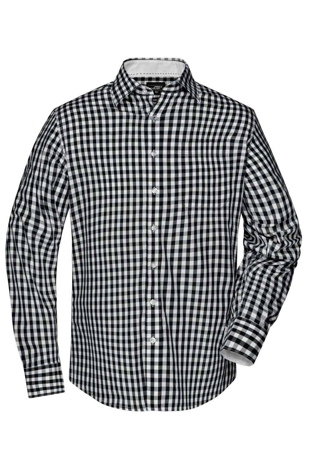 Daiber Men's Checked Shirt in Black/White – Vorderansicht